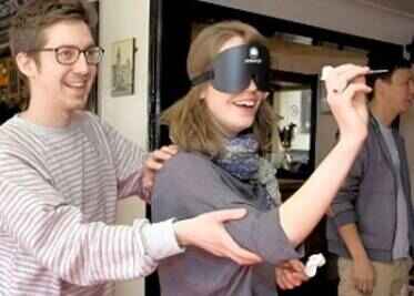 playing darts blindfolded